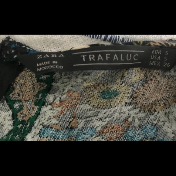 EUC Zara Green Floral Romper - Picture 4 of 6